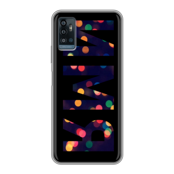 Силиконовый чехол на ZTE Blade A71 с принтом ИМЯ
