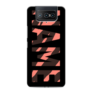 Силиконовый чехол на ASUS ZenFone 8 Flip с принтом NAME