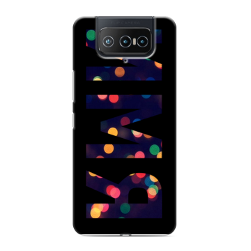 Силиконовый чехол на ASUS ZenFone 8 Flip с принтом ИМЯ