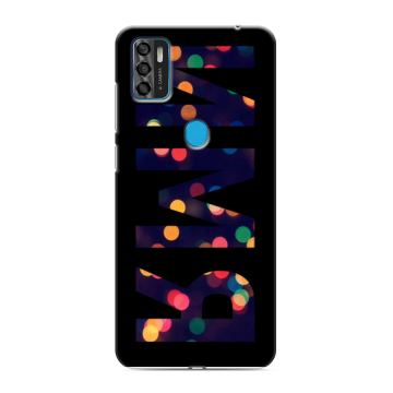 Силиконовый чехол на ZTE Blade A7s (2020) с принтом ИМЯ