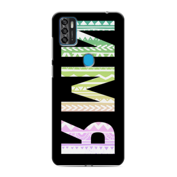 Силиконовый чехол на ZTE Blade A7s (2020) с принтом ИМЯ