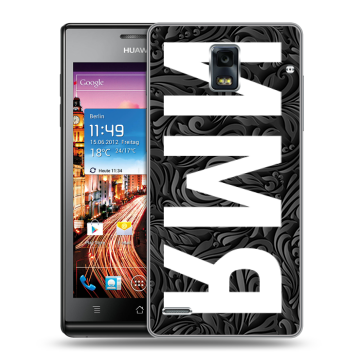 Пластиковый чехол на Huawei Ascend P1 с принтом ИМЯ