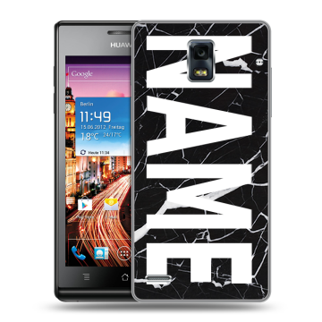 Пластиковый чехол на Huawei Ascend P1 с принтом NAME