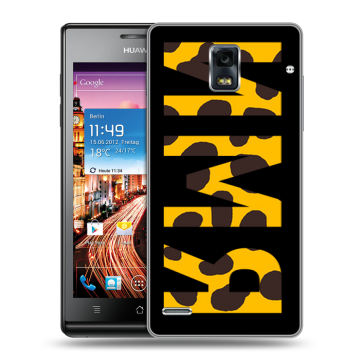 Пластиковый чехол на Huawei Ascend P1 с принтом ИМЯ