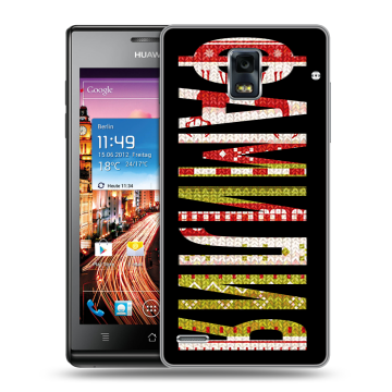 Пластиковый чехол на Huawei Ascend P1 с принтом ФАМИЛИЯ