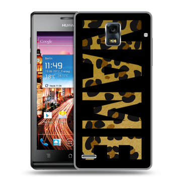 Пластиковый чехол на Huawei Ascend P1 с принтом NAME