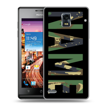 Пластиковый чехол на Huawei Ascend P1 с принтом NAME