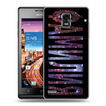 Пластиковый чехол на Huawei Ascend P1 с принтом ФАМИЛИЯ
