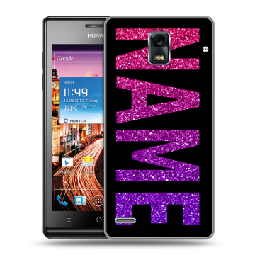 Пластиковый чехол на Huawei Ascend P1 с принтом NAME