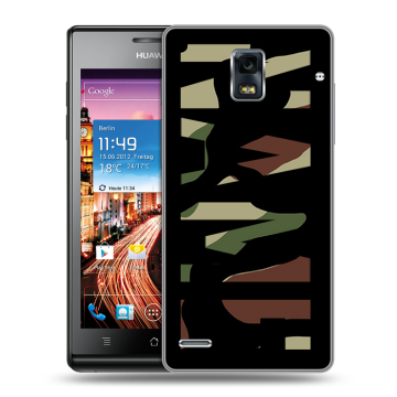Пластиковый чехол на Huawei Ascend P1 с принтом NAME