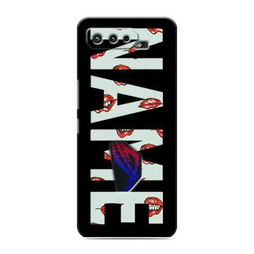 Силиконовый чехол на ASUS ROG Phone 5 с принтом NAME