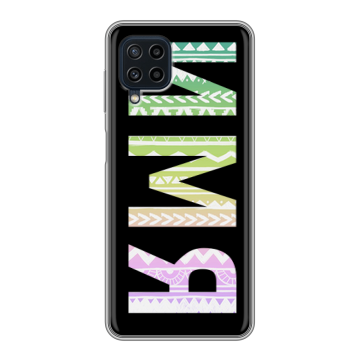 Силиконовый чехол на Samsung Galaxy A22 с принтом ИМЯ