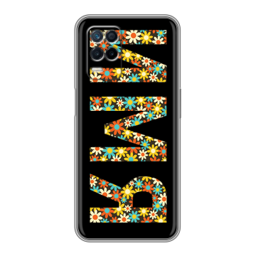 Силиконовый чехол на Realme Narzo 30 5G с принтом ИМЯ