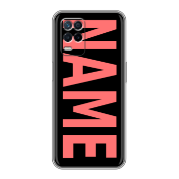 Силиконовый чехол на Realme Narzo 30 5G с принтом NAME