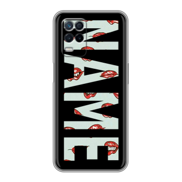 Силиконовый чехол на Realme Narzo 30 5G с принтом NAME