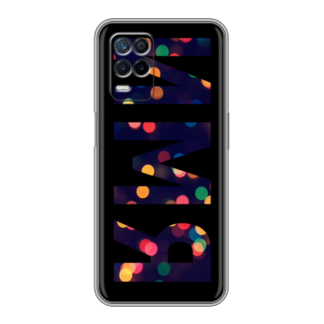 Силиконовый чехол на Realme Narzo 30 5G с принтом ИМЯ