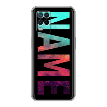 Силиконовый чехол на Realme Narzo 30 5G с принтом NAME
