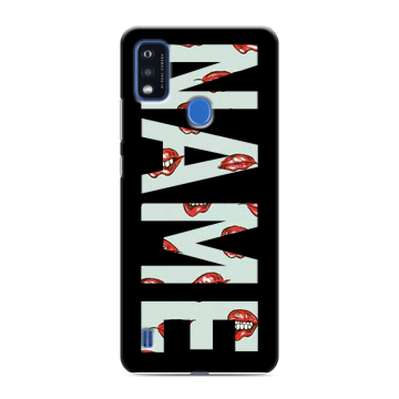 Силиконовый чехол на ZTE Blade A51 с принтом NAME
