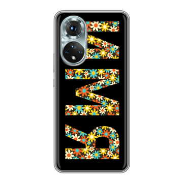 Силиконовый чехол на Huawei Honor 50 с принтом ИМЯ