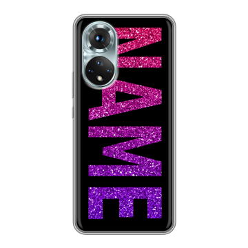 Силиконовый чехол на Huawei Honor 50 с принтом NAME