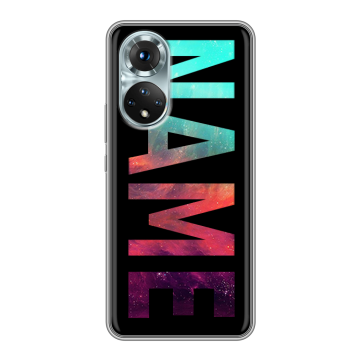 Силиконовый чехол на Huawei Honor 50 с принтом NAME