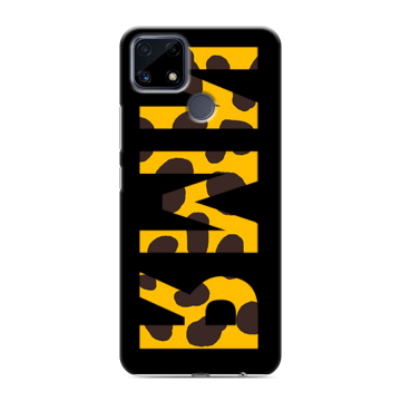 Силиконовый чехол на Realme C25 с принтом ИМЯ