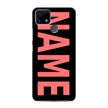 Силиконовый чехол на Realme C25 с принтом NAME