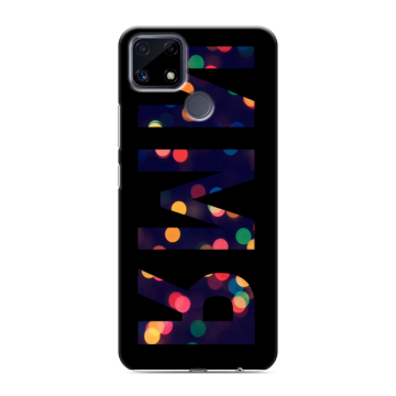 Силиконовый чехол на Realme C25 с принтом ИМЯ