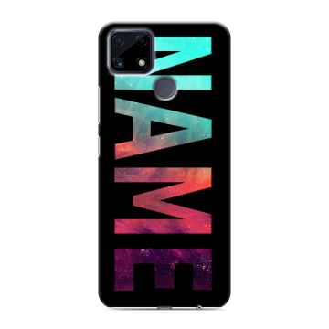 Силиконовый чехол на Realme C25 с принтом NAME