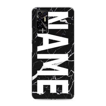 Силиконовый противоударный чехол на Tecno Pova 2 с принтом NAME