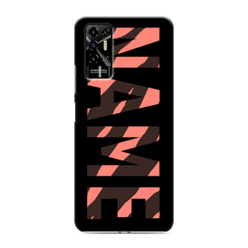 Силиконовый противоударный чехол на Tecno Pova 2 с принтом NAME
