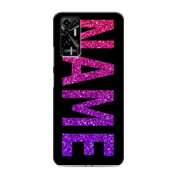 Силиконовый противоударный чехол на Tecno Pova 2 с принтом NAME