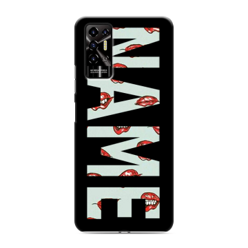 Силиконовый противоударный чехол на Tecno Pova 2 с принтом NAME