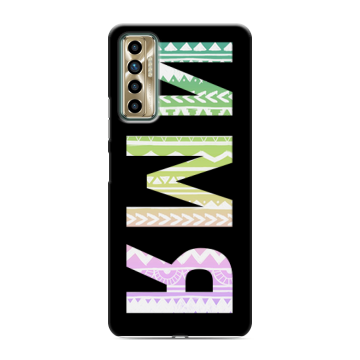 Силиконовый чехол на Tecno Camon 17P с принтом ИМЯ