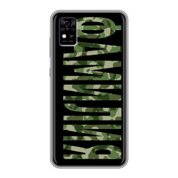 Силиконовый чехол на ZTE Blade A31 с принтом ФАМИЛИЯ