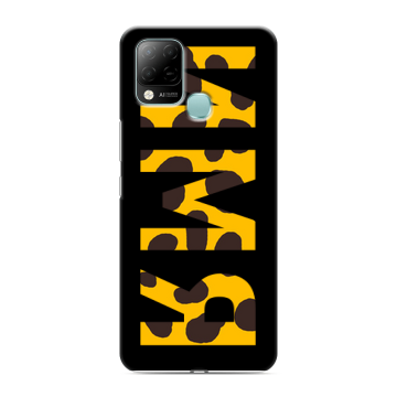 Силиконовый чехол на Infinix Hot 10S с принтом ИМЯ