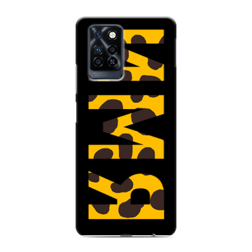 Силиконовый противоударный чехол на Infinix Note 10 Pro с принтом ИМЯ