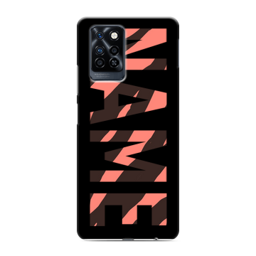 Силиконовый противоударный чехол на Infinix Note 10 Pro с принтом NAME