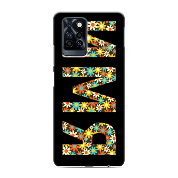 Силиконовый противоударный чехол на Infinix Note 10 Pro с принтом ИМЯ