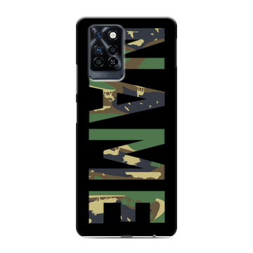 Силиконовый противоударный чехол на Infinix Note 10 Pro с принтом NAME