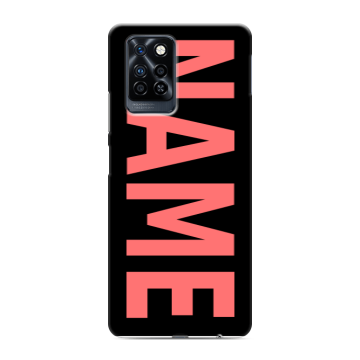 Силиконовый противоударный чехол на Infinix Note 10 Pro с принтом NAME