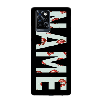 Силиконовый противоударный чехол на Infinix Note 10 Pro с принтом NAME