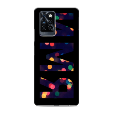 Силиконовый противоударный чехол на Infinix Note 10 Pro с принтом ИМЯ