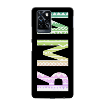 Силиконовый противоударный чехол на Infinix Note 10 Pro с принтом ИМЯ