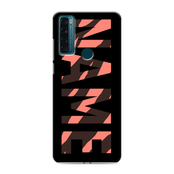 Силиконовый чехол на TCL 20 SE с принтом NAME