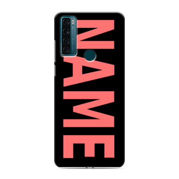 Силиконовый чехол на TCL 20 SE с принтом NAME