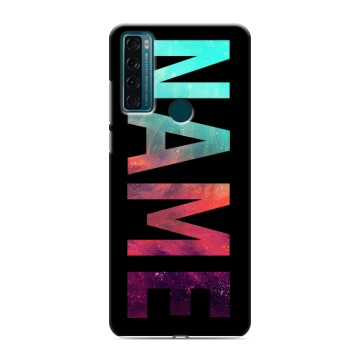 Силиконовый чехол на TCL 20 SE с принтом NAME
