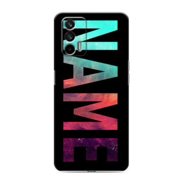 Силиконовый чехол на Realme GT с принтом NAME