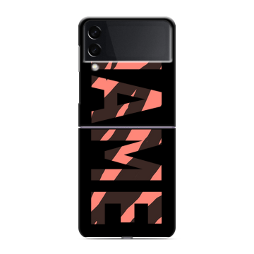 Пластиковый чехол на Samsung Galaxy Z Flip 3 с принтом NAME
