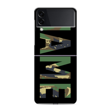 Пластиковый чехол на Samsung Galaxy Z Flip 3 с принтом NAME